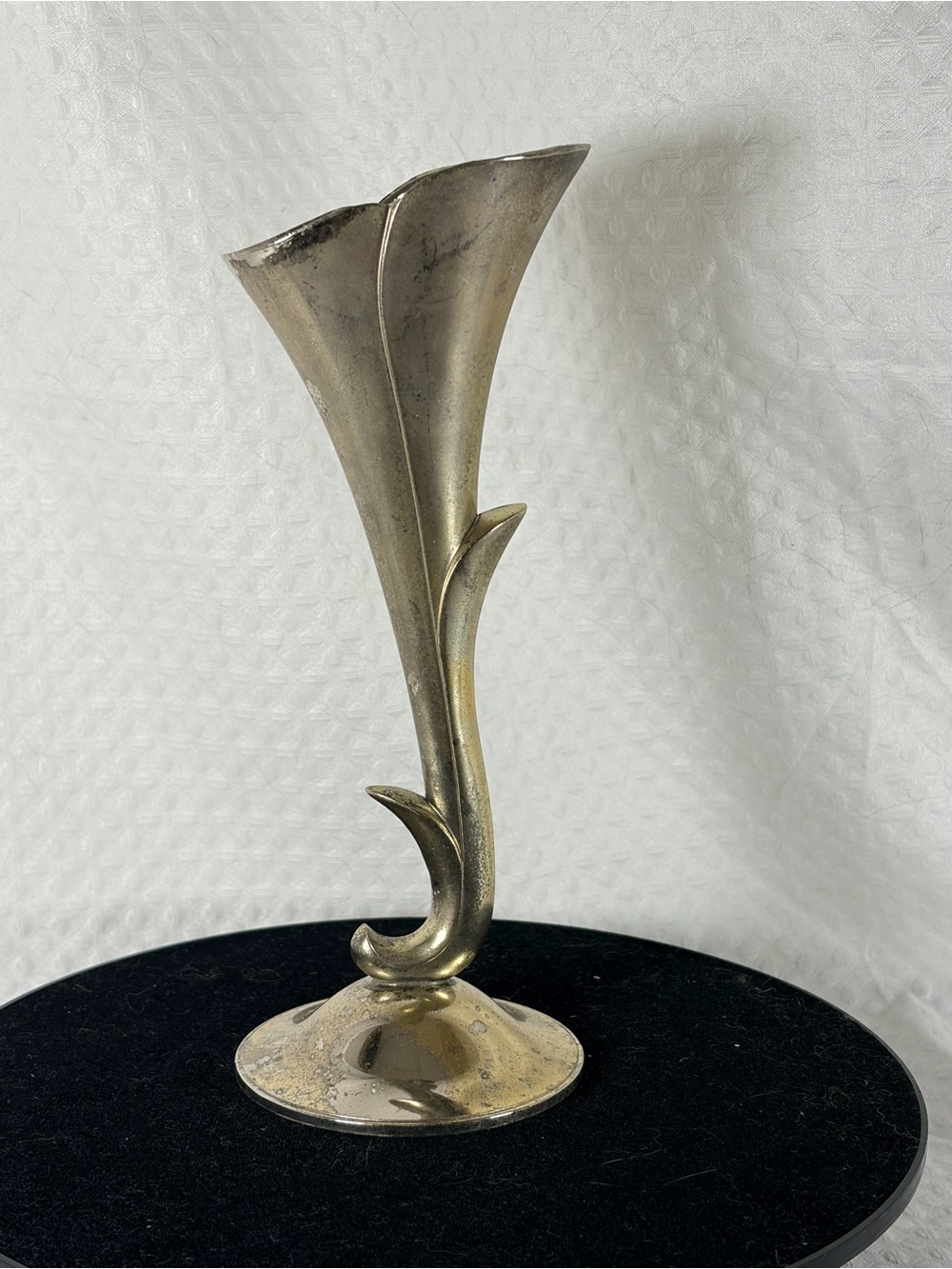 Vintage Godinger silver plate, it bud vase Art Deco Calla Lily bud vase